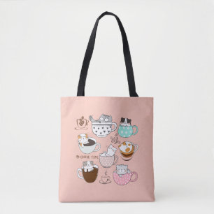Tote Bag Coffee Cats Drôle