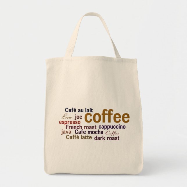 Tote Bag Coffee Cloud shopping fourre-tout (Devant)