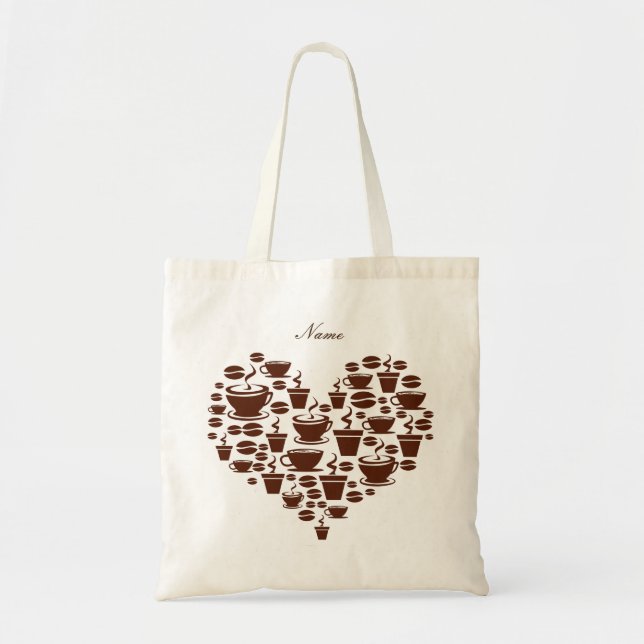 Tote Bag Coffee Lover Heart Thunder_Cove (Devant)