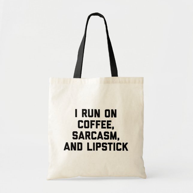 Tote Bag Coffre amusante de café, de sarcasme et de bâton (Devant)