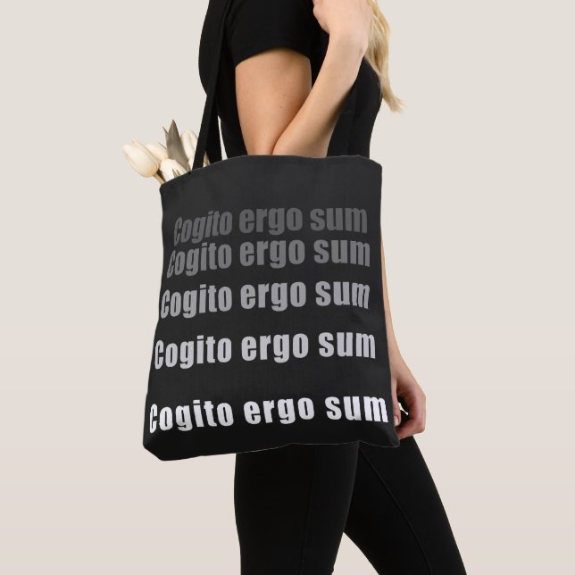 Tote Bag Cogito, ergo sum Citation latine (De près)