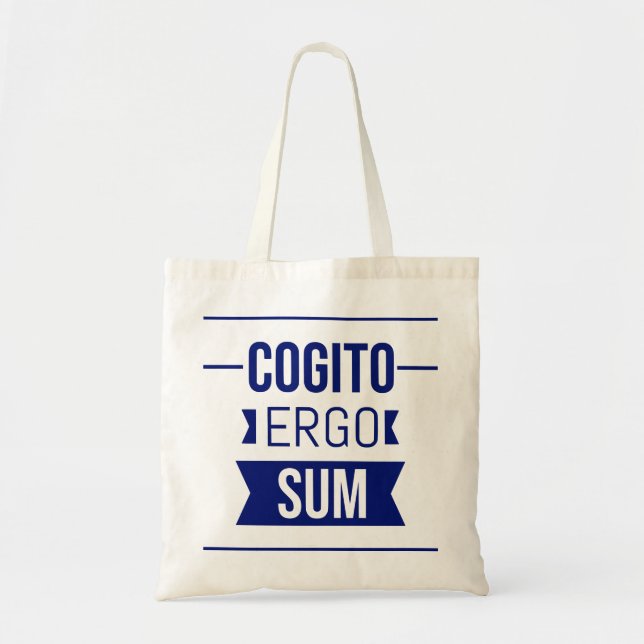 Tote Bag Cogito ergo sum - phrase latine (Devant)