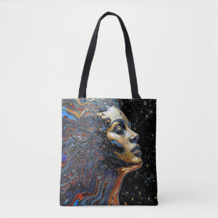 Tote Bag "Cognition Céleste" – Un Portrait Surréaliste