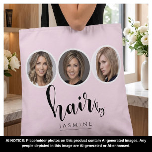Tote Bag Coiffeur Coiffeuse Élégant Rose 3 Photo