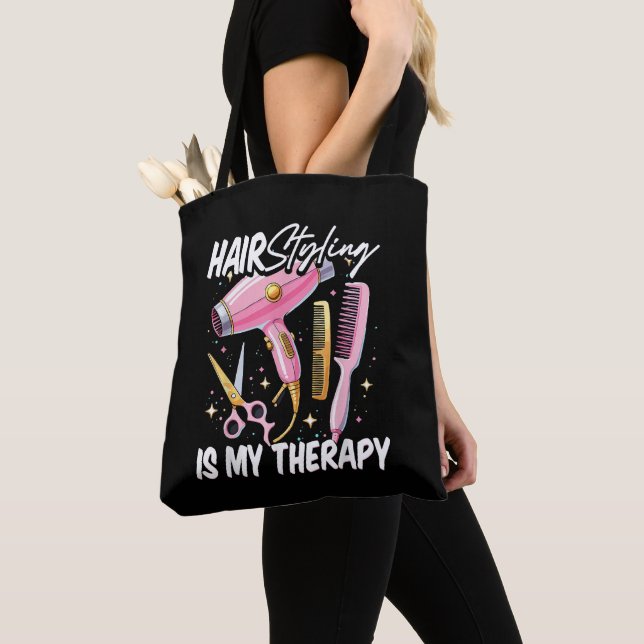 Tote Bag Coiffeur Est Ma Thérapie (De près)