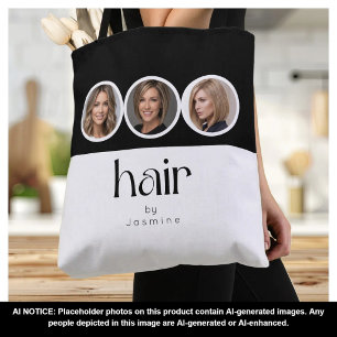 Tote Bag Coiffeur Noir Et Blanc 3 Photo Promotionnel
