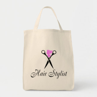 Tote Bag Coiffeur (rose/ciseaux)