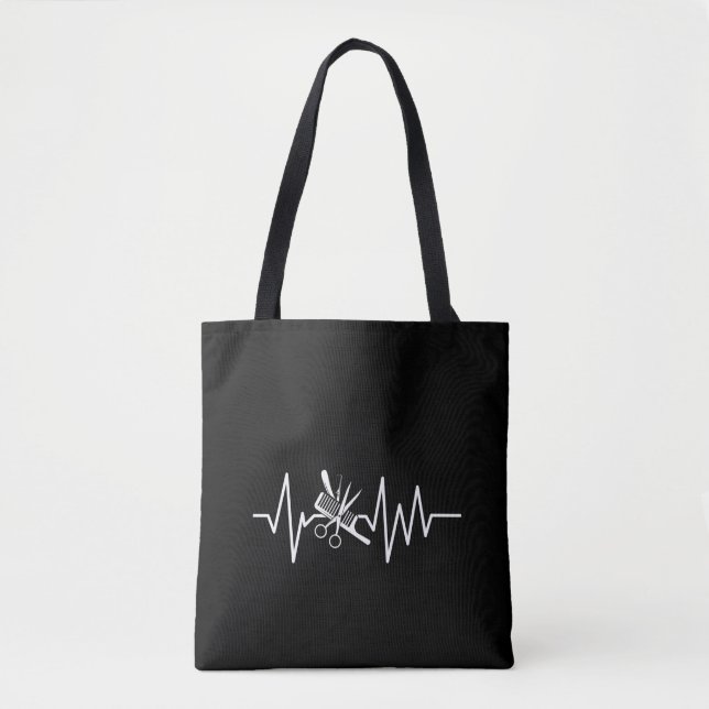 Tote Bag Coiffeuse - Ciseaux de barbier Comb (Devant)