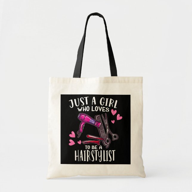 Tote Bag Coiffeuse Juste Une Fille Qui Aime Être Un (Devant)