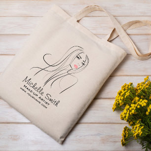Tote Bag Coiffeuse Long Hair maquiller l'image de marque de
