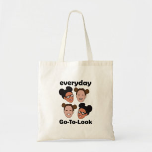 Tote Bag Coiffure Space Buns Mode Quotidienne Aller-Retour