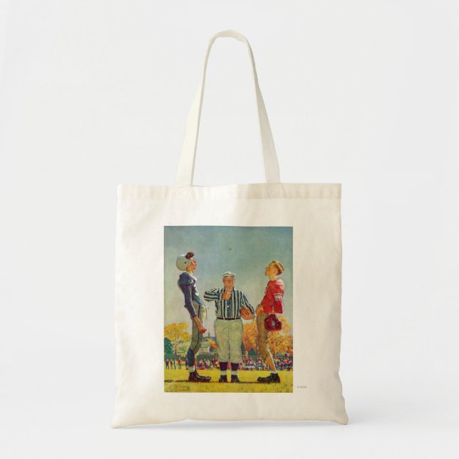 Tote Bag Coin Toss par Norman Rockwell (Devant)