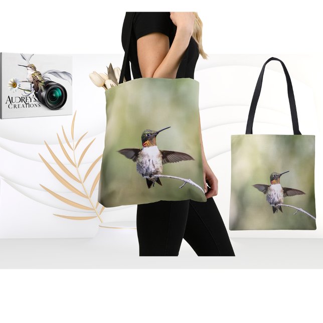 Tote Bag Colibri à gorge rubis (Créateur téléchargé)