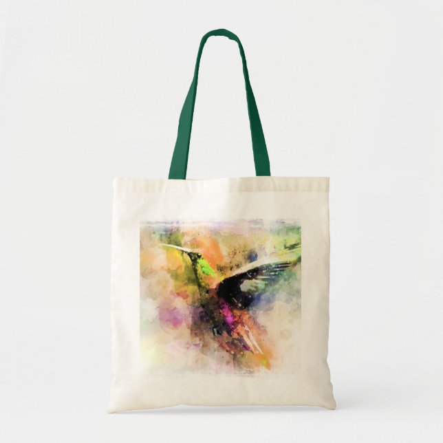 Tote Bag Colibri à l'aquarelle  (Devant)
