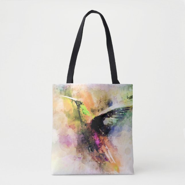 Tote Bag Colibri à l'aquarelle  (Devant)
