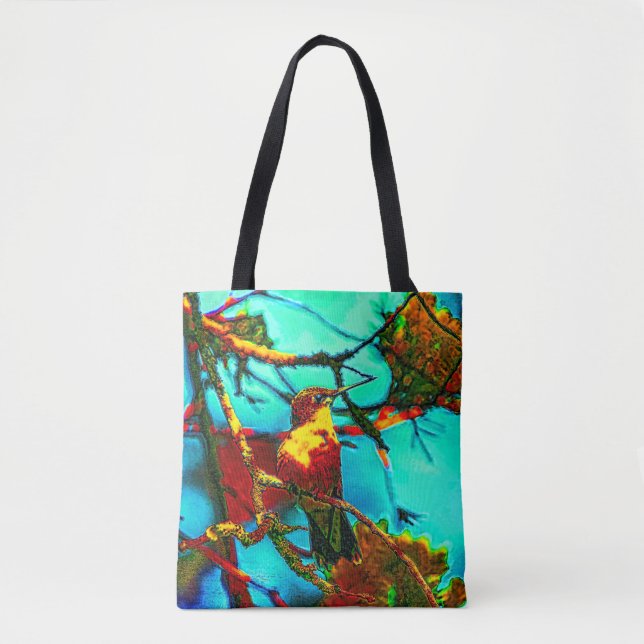 Tote Bag Colibri coloré (Devant)