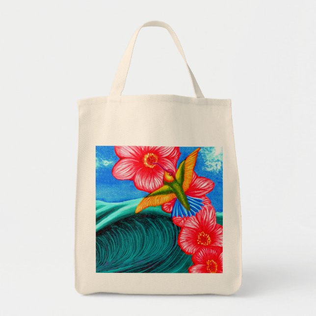 Tote Bag Colibri Océan  (Devant)