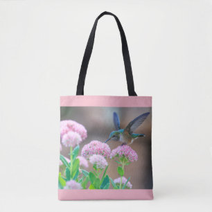 Tote Bag Colibri Parmi Les Fleurs