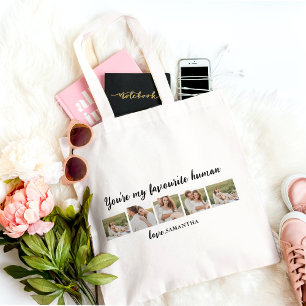 Tote Bag Collage Couple Photo & You Are My Favori Human