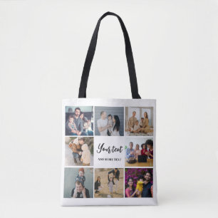 Tote Bag Collage de famille moderne simple personnalisé