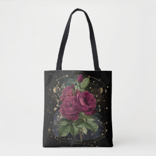 Tote Bag Collage de filles - roses rouges du sang
