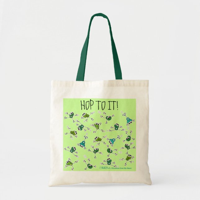 Tote Bag Collage de grenouilles (Devant)
