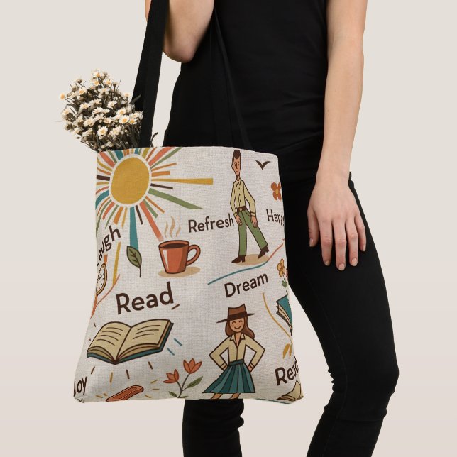 Tote Bag Collage de journée lumineuse (De près)
