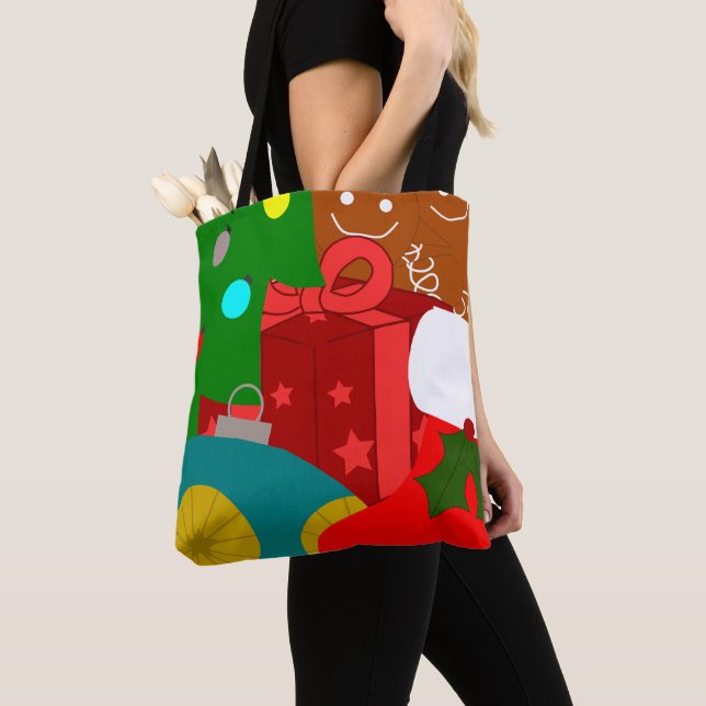 Tote Bag Collage de Noël (De près)