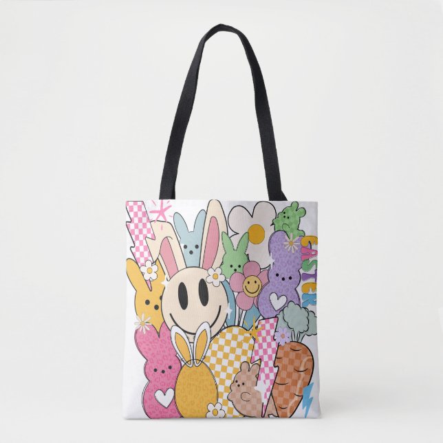 Tote Bag Collage de Pâques rétroactif (Devant)