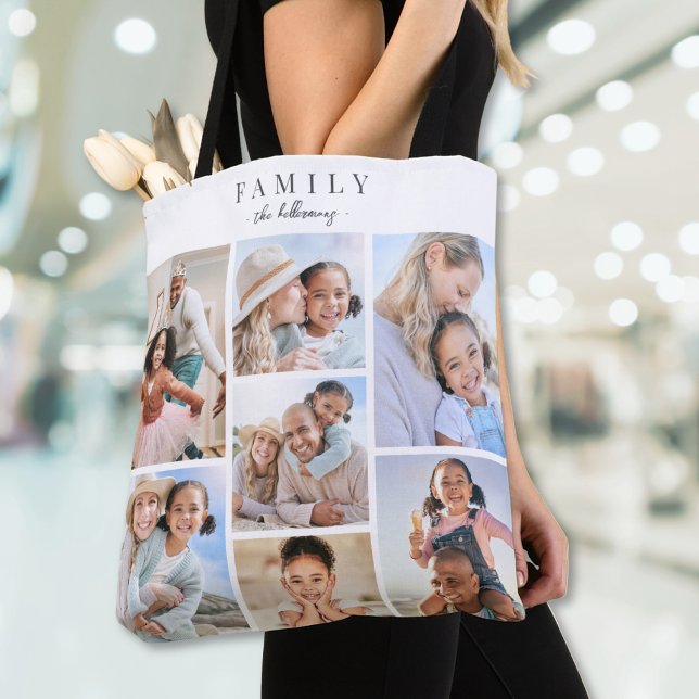 Tote Bag Collage de photos de famille (Family Photo Collage Tote Bag )