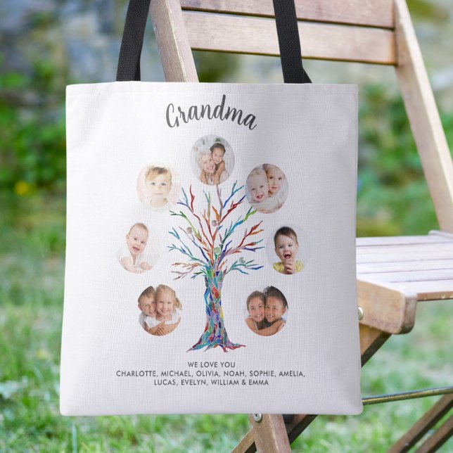 Tote Bag Collage de photos de grand-mère  (Créateur téléchargé)