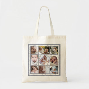 Tote Bag Collage de photos familiales 9 photos Instagram M