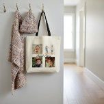 Tote Bag Collage de photos personnalisé<br><div class="desc">Personnalisez ce sac avec vos photos et votre texte,  vous devrez peut-être utiliser l'outil de conception pour le recadrage.</div>
