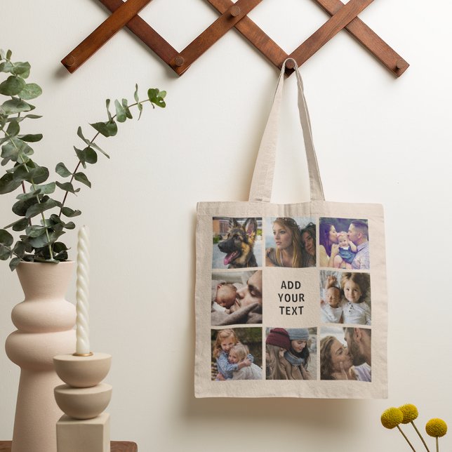 Tote Bag Collage de photos personnalisé Amis Famille (Créateur téléchargé)