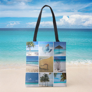 Tote Bag Collage de photos personnalisé DIY