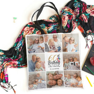 Tote Bag Collage de photos pour les 60 ans de grand-mère, c