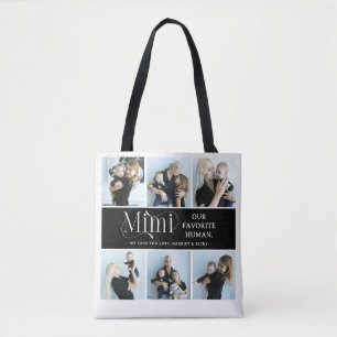 Tote Bag Collage de photos sentimental Mimi Cadeau