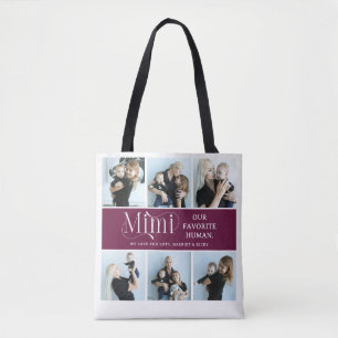 Tote Bag Collage de photos sentimental Mimi Cadeau