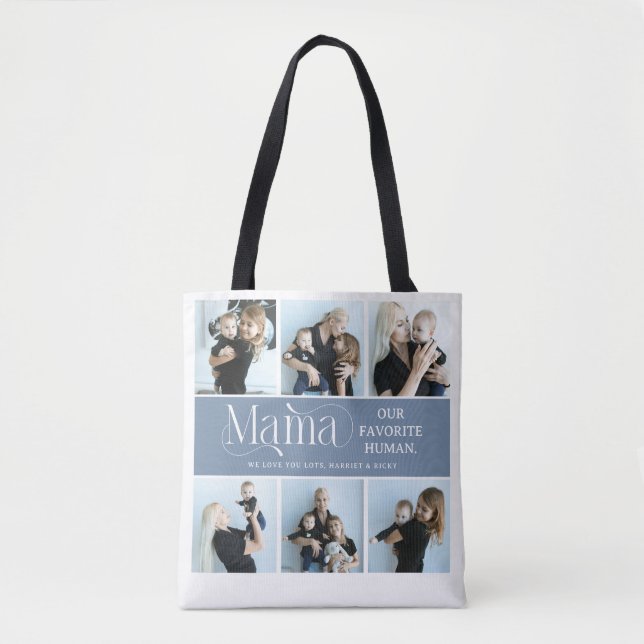 Tote Bag Collage de photos sentimental souvenir de maman (Devant)