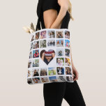 Tote Bag Collage de photos Unique Personnalisé 33 Coeur pho<br><div class="desc">Photo Collage Unique Sac personnalisé de 33 Modèles photo de Ricaso - avec un détail de coeur d'amour</div>