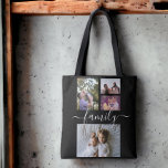 Tote Bag Collage de photos Unique Personnalisé 4 Famille de<br><div class="desc">Photo Collage Unique Sac personnalisé 4 Modèles photo de Ricaso - avec une superbe typographie de famille</div>