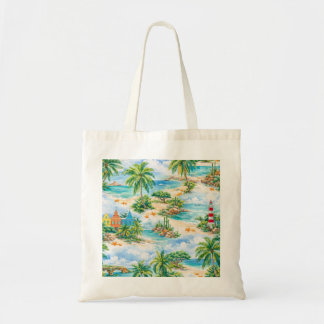 Tote Bag Collage de plage tropicale d'Aruba
