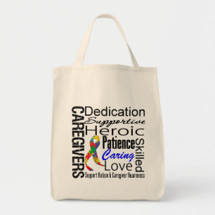 Tote Bag Collage de travailleurs sociaux d'autisme