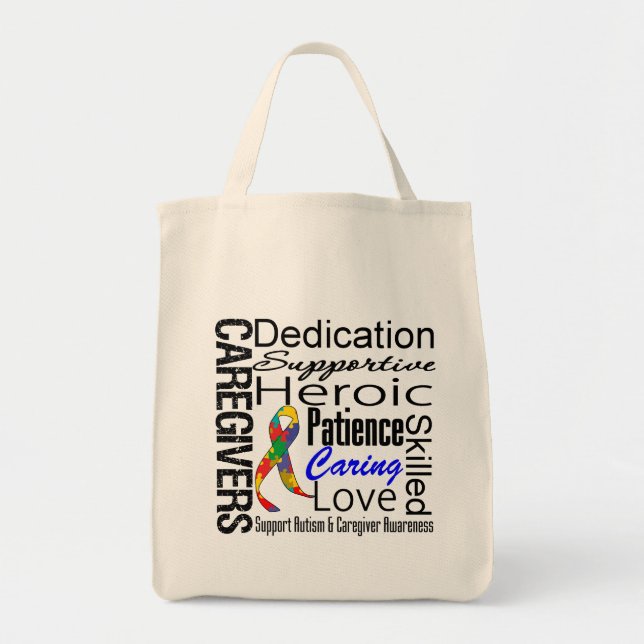 Tote Bag Collage de travailleurs sociaux d'autisme (Devant)