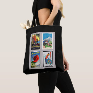 Tote Bag Collage des affiches Vintage voyage