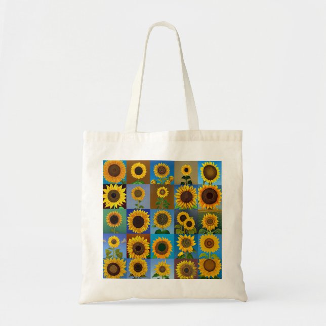 Tote Bag Collage des tournesols (Devant)