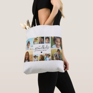Tote Bag Collage photo de petits-enfants mignons pour grand