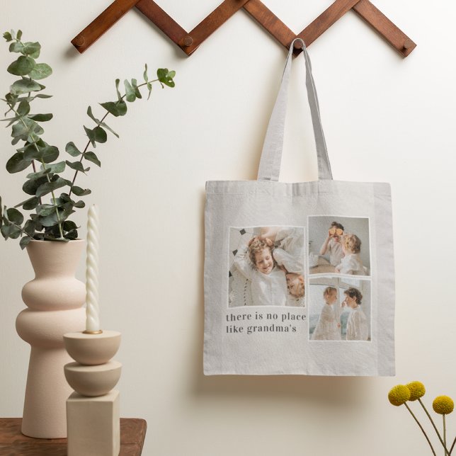 Tote Bag Collage photo et devis cadeau de la meilleure gran (Créateur téléchargé)