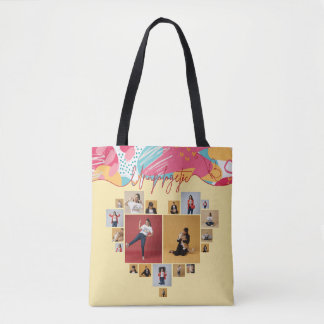 Tote Bag Collage photo féminin personnalisé sans concession