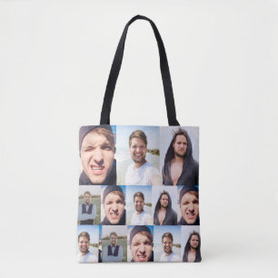 Tote Bag Collage photo Mettez votre visage sur un